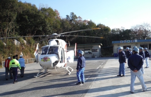 地元の方と従業員のためのドクターヘリ離着陸場所